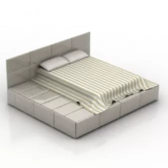 Simple And Stylish European-style Bed 3d model Simple And Stylish European-style Bed 3d model