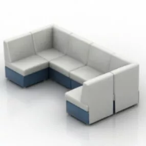 White Sofa Fashion  People 3d model