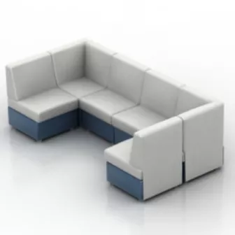 White Sofa Fashion People 3d model White Sofa Fashion People 3d model
