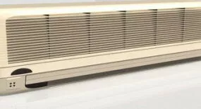 Yellow  Hanging Rectangular Air Conditioning 3d model