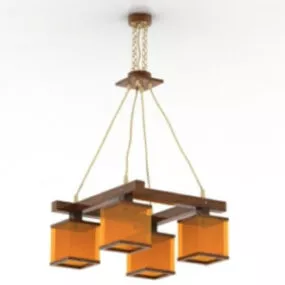 Japanese-style Chandelier 3d model