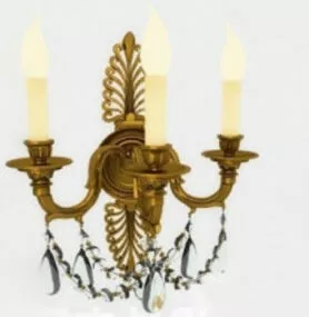 Brilliant Golden Chandelier 3d model