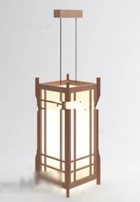 Classical Wooden Style Chandelier 3d model Classical Wooden Style Chandelier 3d model