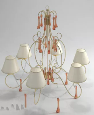 Flower Chandelier Free 3d model Flower Chandelier Free 3d model