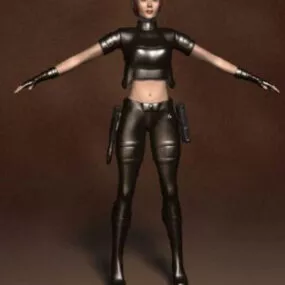 Human : Female Special Police 3d model