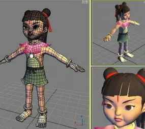 Chinese Warrior Character  Free 3d model
