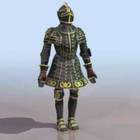 European Knight Shining Armour 3d model