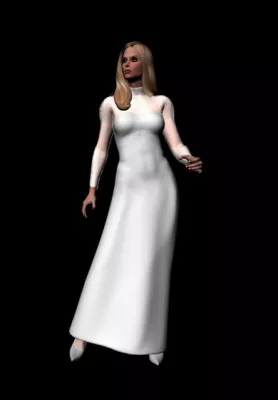 Mannequin In Dress 3d model