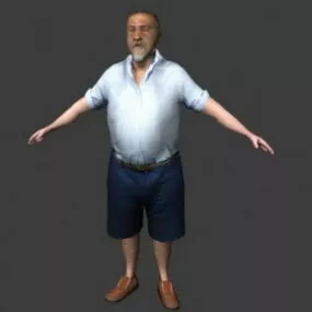 Elderly Men 3d model