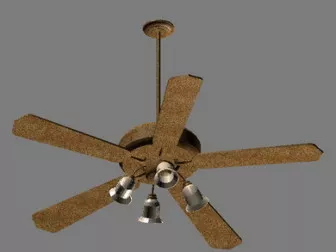 Electric Ceiling Fan With Light 3d model Electric Ceiling Fan With Light 3d model