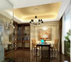 Business Study Interior Design 3d model
