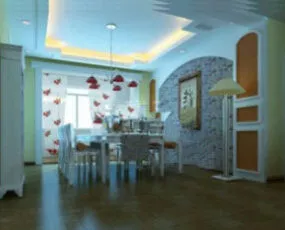 Rustic Restaurant Design interior Scene 3d model