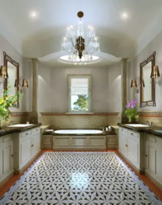 Elegant Design Bathroom Interior Scene 3d model Elegant Design Bathroom Interior Scene 3d model