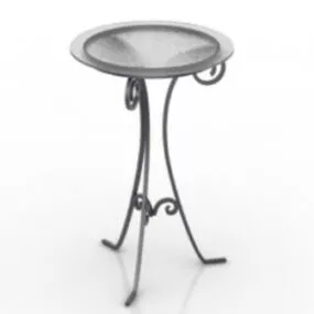 European Metal Chair 3d model