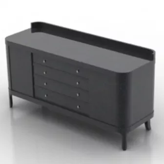 Black Desk 3d model Black Desk 3d model
