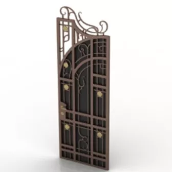 European Pattern Metal Door 3d model European Pattern Metal Door 3d model