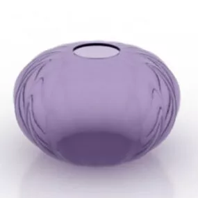 Purple Round Glass Porcelain 3d model
