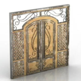 European Door Decoration 3d model