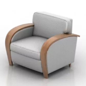 Luxury Fabric Armchair 3d model Luxury Fabric Armchair 3d model