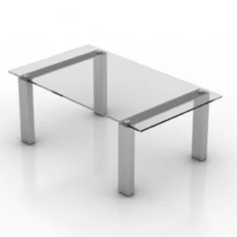 Transparent Glass Coffee Table Free 3d model Transparent Glass Coffee Table Free 3d model