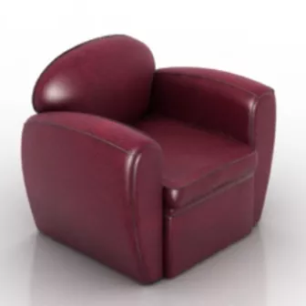 Red Leather Sofa Free 3d model Red Leather Sofa Free 3d model