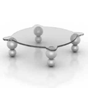 Glass Tea Table 3d model