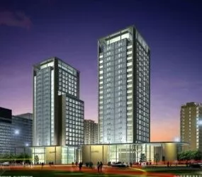 Night Scene Office Building 3d model