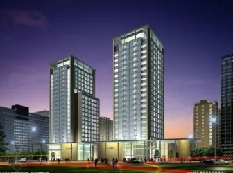 Night Scene Office Building 3d model Night Scene Office Building 3d model