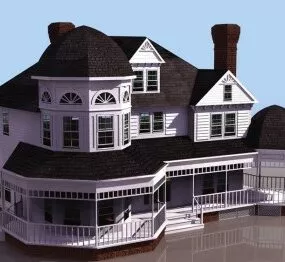 Highrise Building Villa  BUilding 3d model