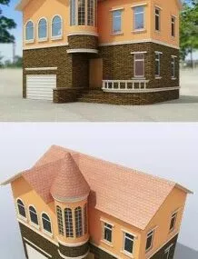 European Castle Building 3d model