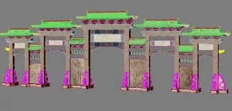 Chinese Ancient Architecture Door Free 3d model Chinese Ancient Architecture Door Free 3d model