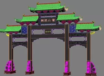 Chinese Architectural Door 3d model Chinese Architectural Door 3d model