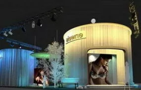 Shop Night Scene 3d model