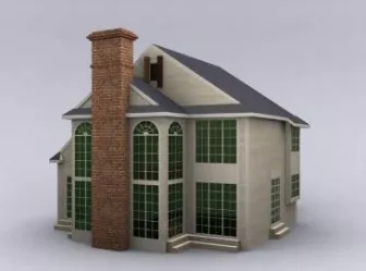 Modern Small House Building 3d model Modern Small House Building 3d model
