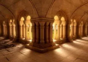 European Church Corridor 3d model