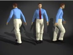 Business Walking Man 3d model