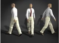Walking Office Man 3d model