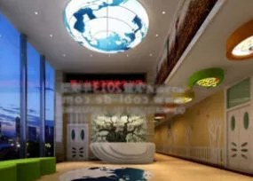 Office Lounge Interior Scene 3d model