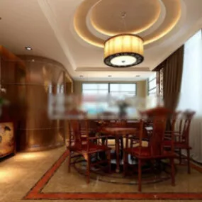 Interior Restaurant Scene 3d model