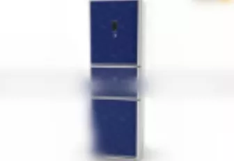 Blue Refrigerator 3d model Blue Refrigerator 3d model