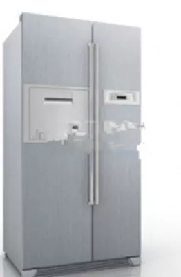 Of Two-door Refrigerator 3d model Of Two-door Refrigerator 3d model