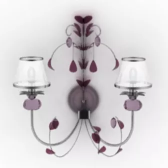 Purple Elegant Bedside Lamp 3d model Purple Elegant Bedside Lamp 3d model
