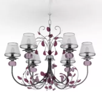 Violet Style Chandelier 3d model Violet Style Chandelier 3d model