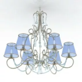 Luxury Blue Ceiling 3d model