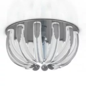 Minimalist Style Glass Chandelier 3d model