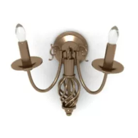 Metal Candle Chandelier 3d model