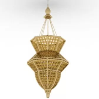 Bamboo Chandelier 3d model Bamboo Chandelier 3d model