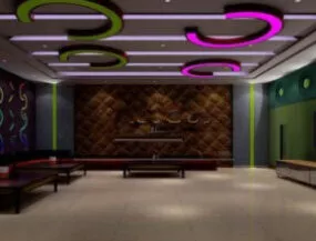 Office Hall Space Interior 3d model