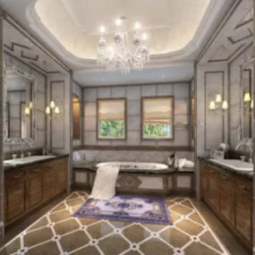 Interior Toilet Scene 3d model