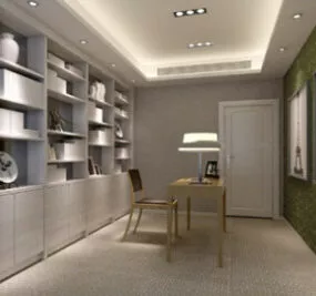 Study Space Interior Design 3d model